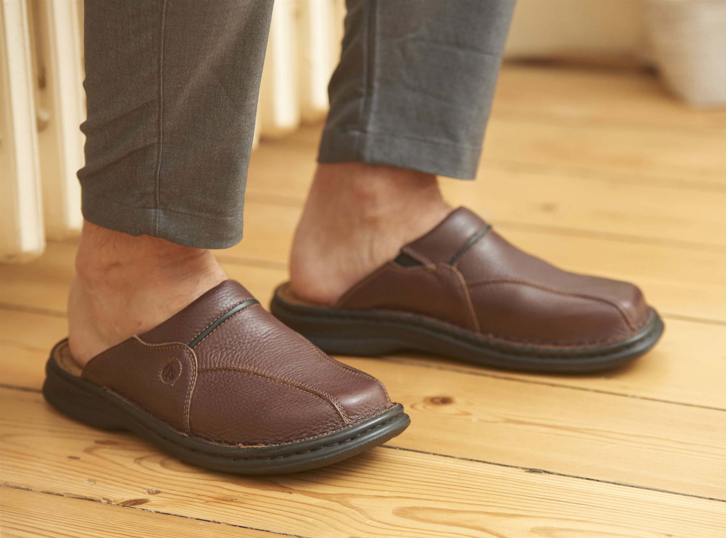 Josef Seibel Klaus 10999 26 341 Brown/Black Leather Slip On Mule