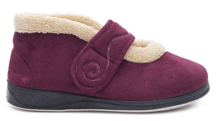 Padders Hush 409/81 Burgundy Slippers