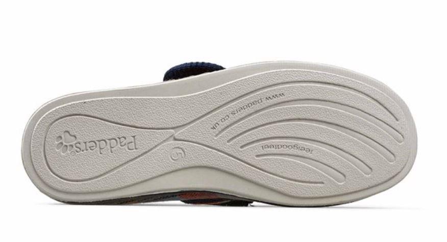 Padders Hush 409/4407 Navy Combi Slippers
