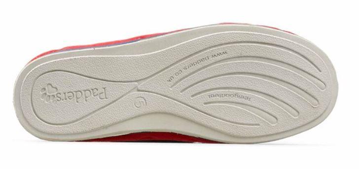 Padders Repose 406/5007 Red Polka Slippers