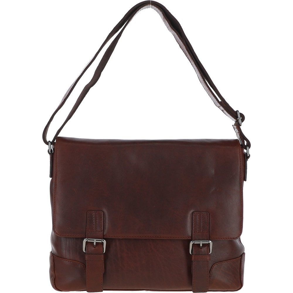 Ashwood Leather Oscar Tan Messenger Bag