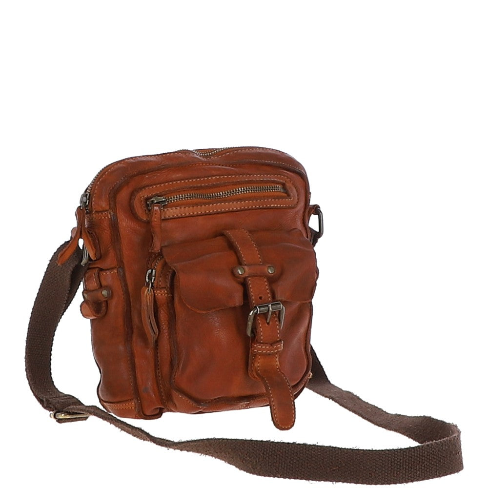 Ashwood Leather Sergio Tan Medium Body Bag