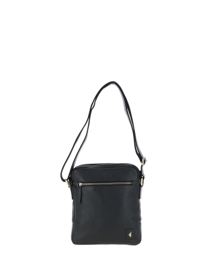 Gabicci LOGAN Black Leather Cross Body Bag
