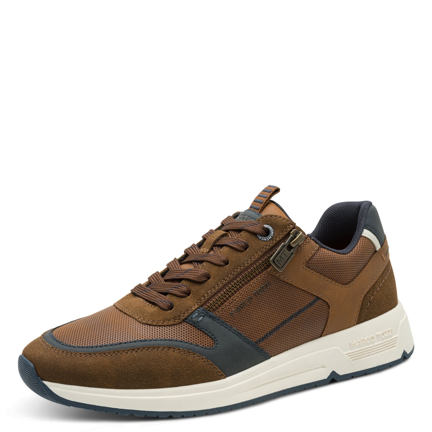 Marco Tozzi 2-13613-44 30P Cognac Tan & Navy Sneakers