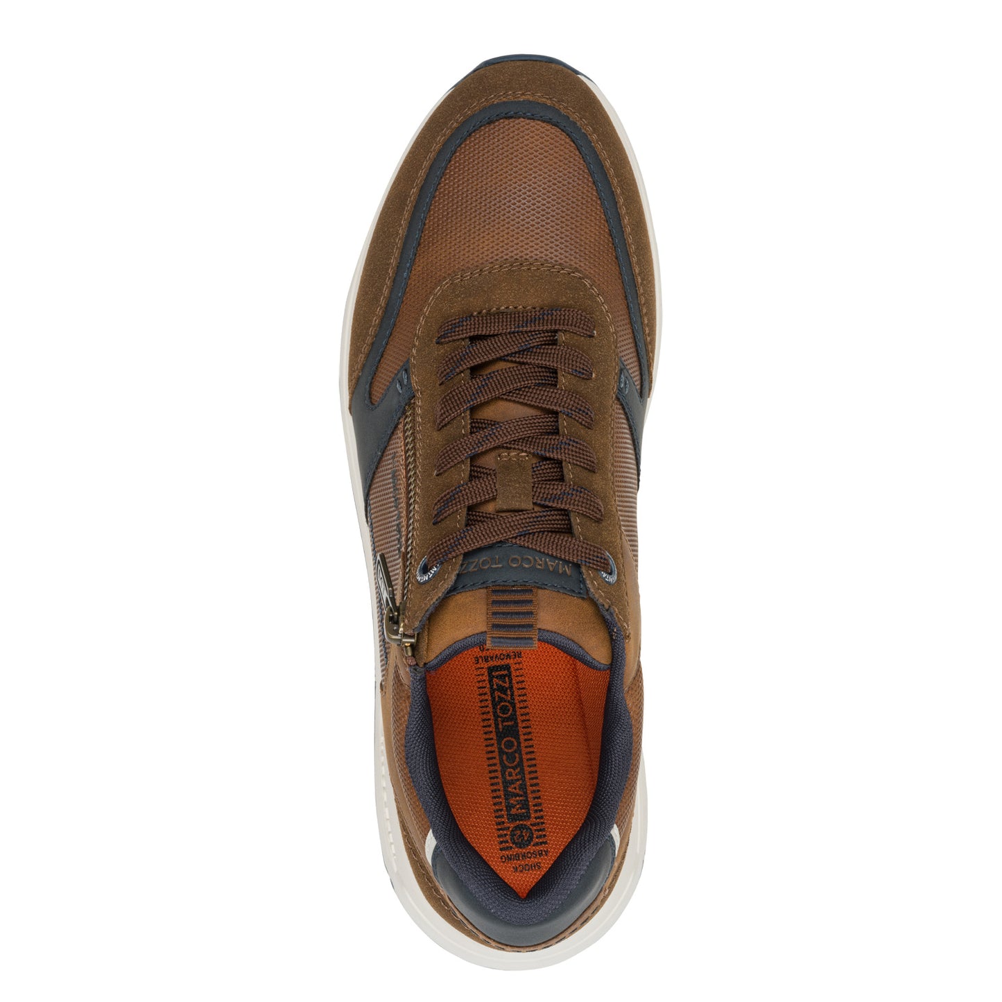 Marco Tozzi 2-13613-44 30P Cognac Tan & Navy Sneakers