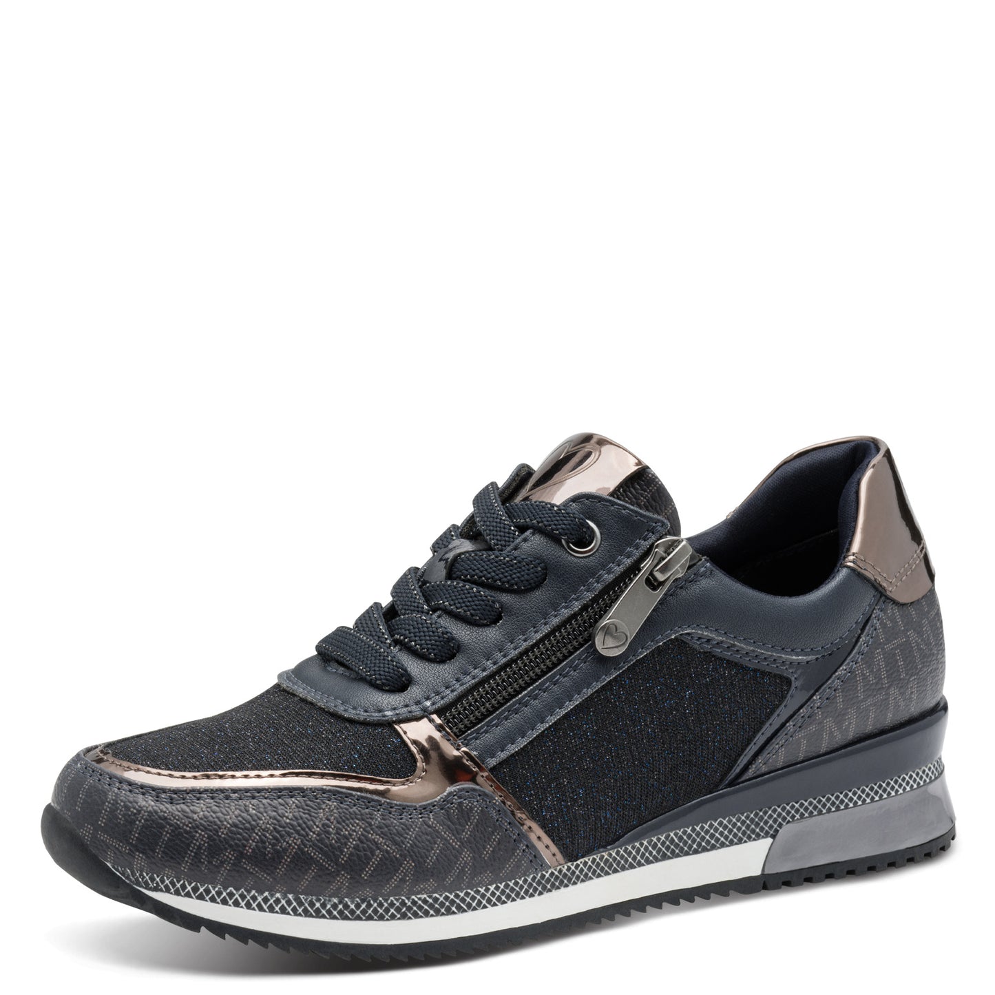 Marco Tozzi 2-23713-41 890 Navy Multi Trainers with Zip