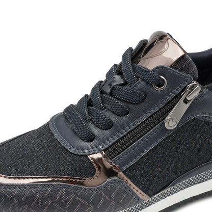 Marco Tozzi 2-23713-41 890 Navy Multi Trainers with Zip