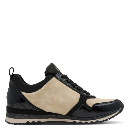 Marco Tozzi 2-23715-45 098 Black & Beige Combi Trainers