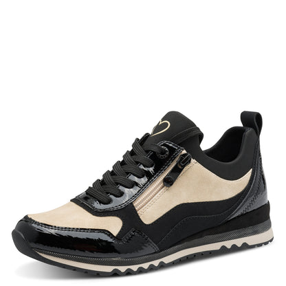 Marco Tozzi 2-23715-45 098 Black & Beige Combi Trainers