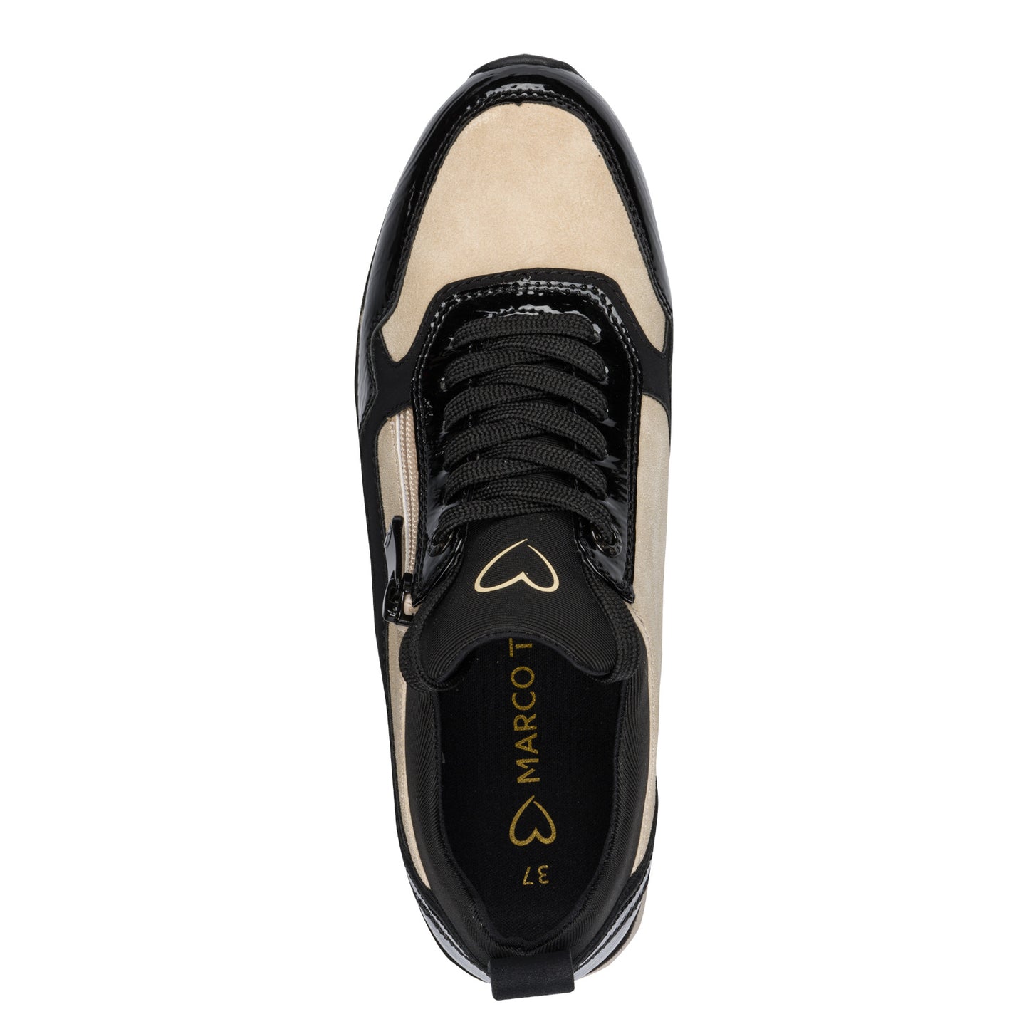 Marco Tozzi 2-23715-45 098 Black & Beige Combi Trainers