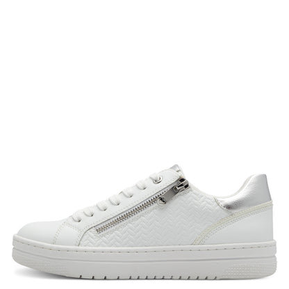 Marco Tozzi 2-23718-42 197 White Trainers with Zip