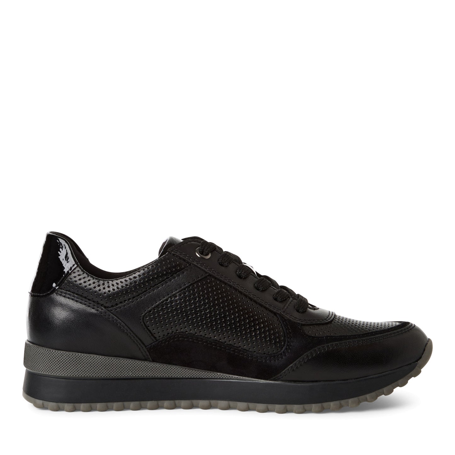 Marco Tozzi 2-23719-44 001 Black Side Zip Trainers