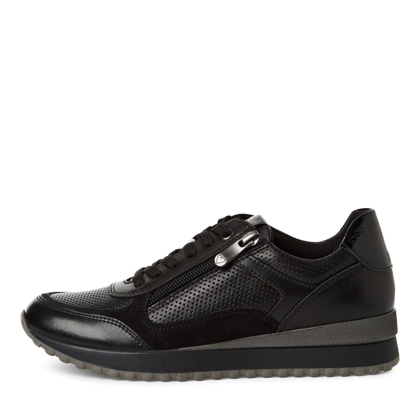 Marco Tozzi 2-23719-44 001 Black Side Zip Trainers