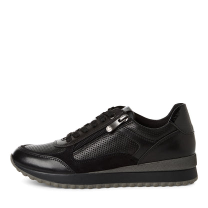 Marco Tozzi 2-23719-44 001 Black Side Zip Trainers