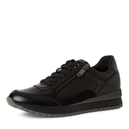 Marco Tozzi 2-23719-44 001 Black Side Zip Trainers