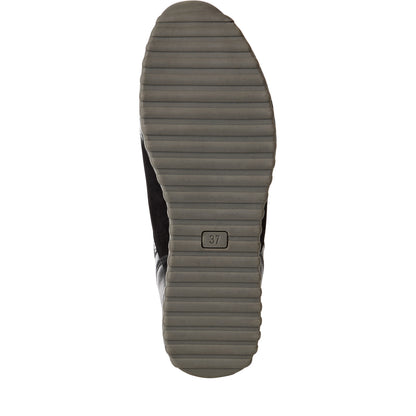 Marco Tozzi 2-23719-44 001 Black Side Zip Trainers