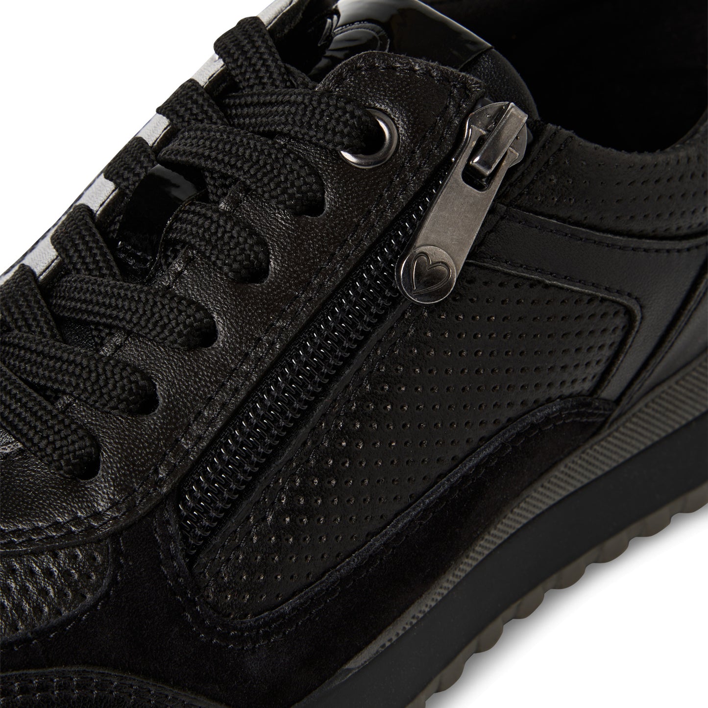 Marco Tozzi 2-23719-44 001 Black Side Zip Trainers