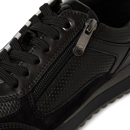 Marco Tozzi 2-23719-44 001 Black Side Zip Trainers