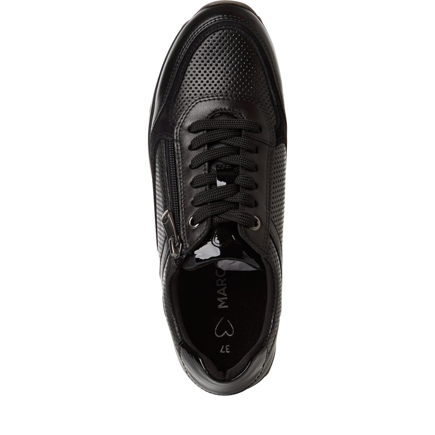Marco Tozzi 2-23719-44 001 Black Side Zip Trainers