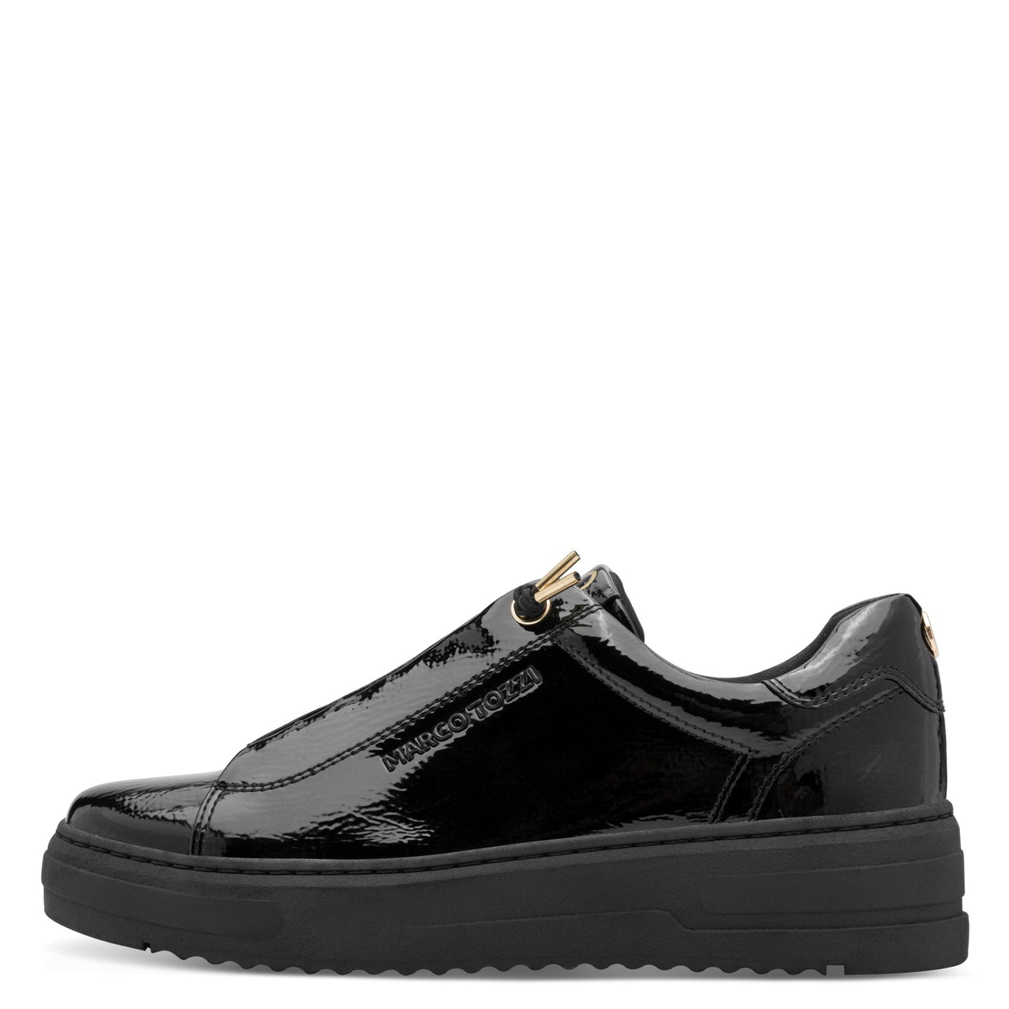 Marco Tozzi 2-23724-44 018 Black Patent Trainers