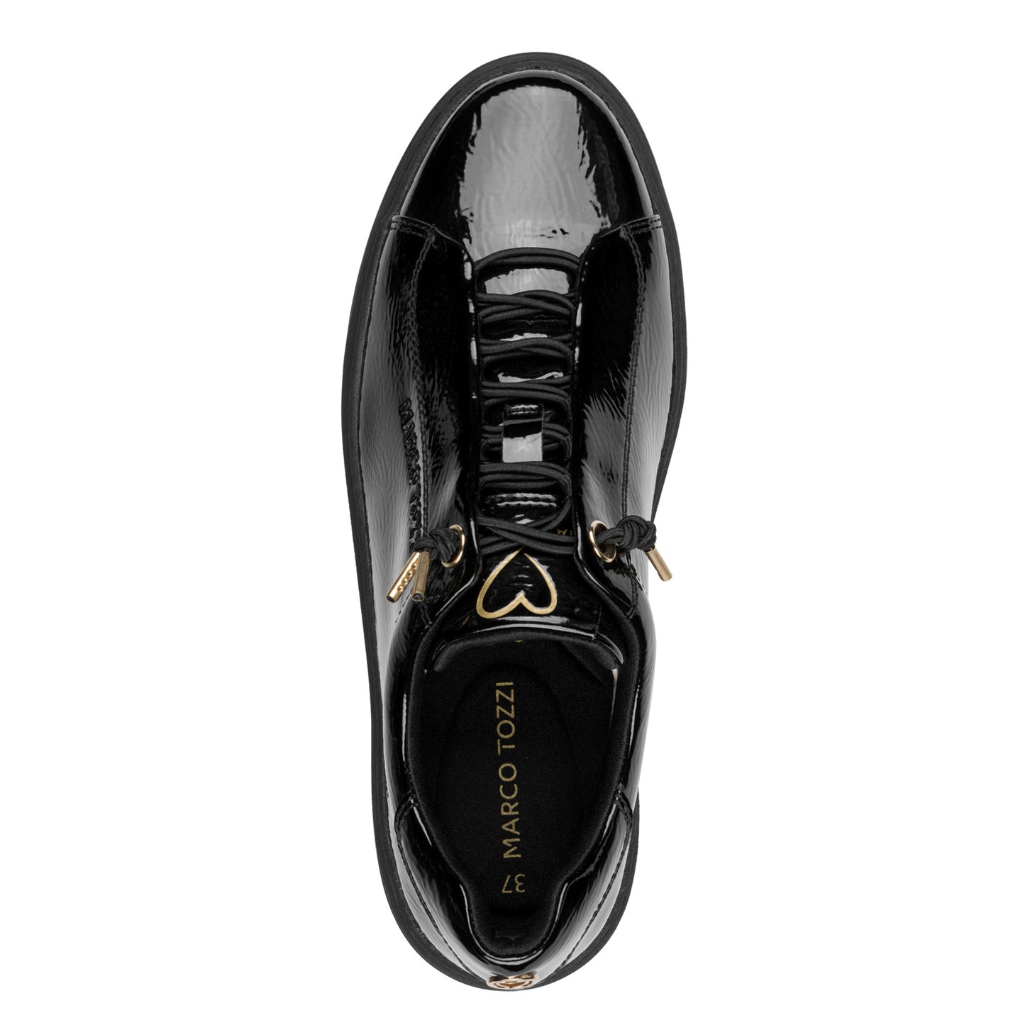 Marco Tozzi 2-23724-44 018 Black Patent Trainers
