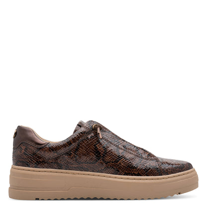 Marco Tozzi 2-23724-44 365 Cognac Snake Combi Slip On Trainers