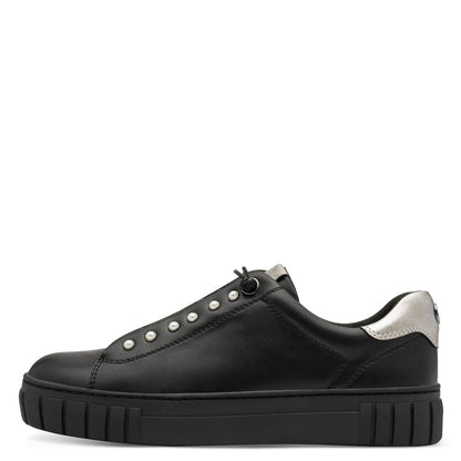 Marco Tozzi 2-23736-45 098 Black Silver Combi Slip On Trainers