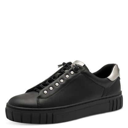 Marco Tozzi 2-23736-45 098 Black Silver Combi Slip On Trainers