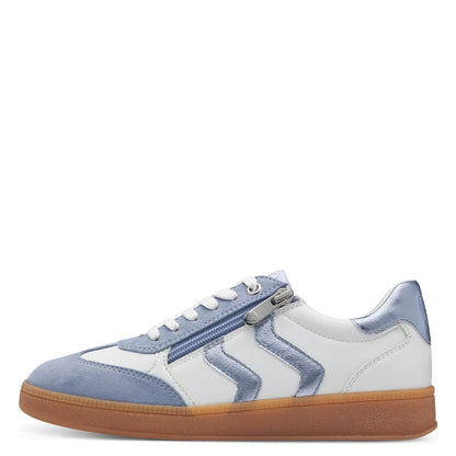 Marco Tozzi 2-23739-44 181 Blue & White Combi Trainers with Zip