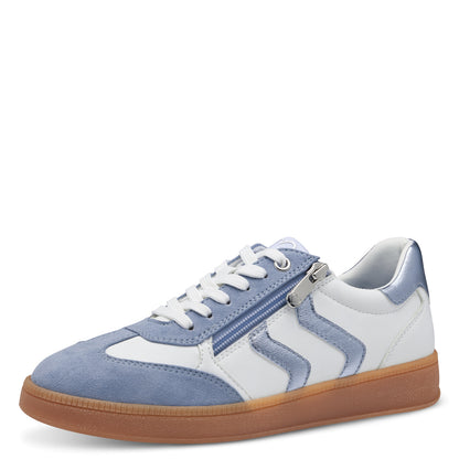 Marco Tozzi 2-23739-44 181 Blue & White Combi Trainers with Zip