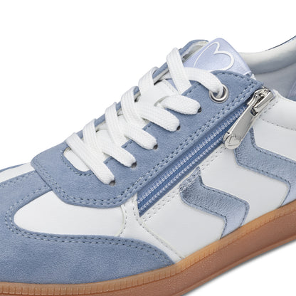 Marco Tozzi 2-23739-44 181 Blue & White Combi Trainers with Zip