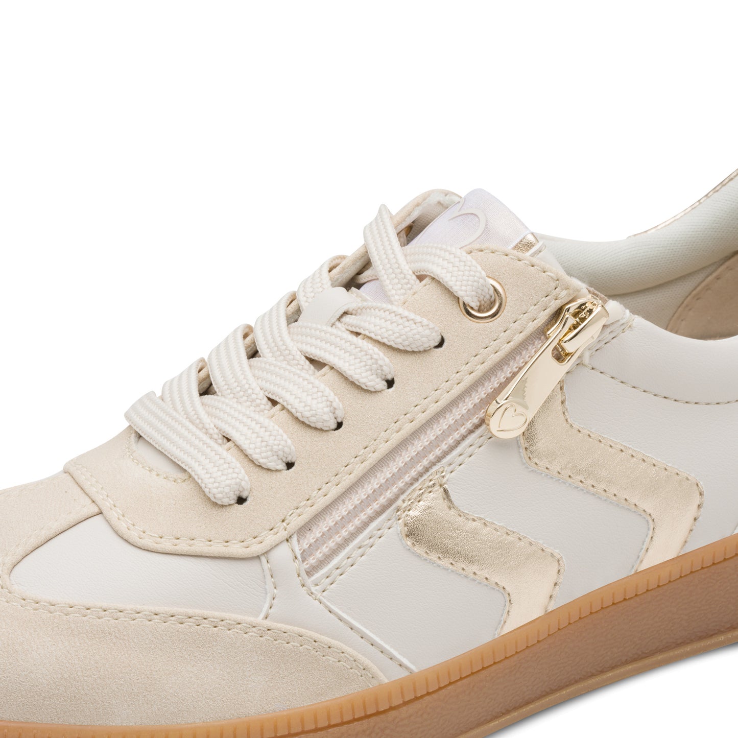 Marco Tozzi 2-23739-44 40M Cream & Gold Combi Trainers