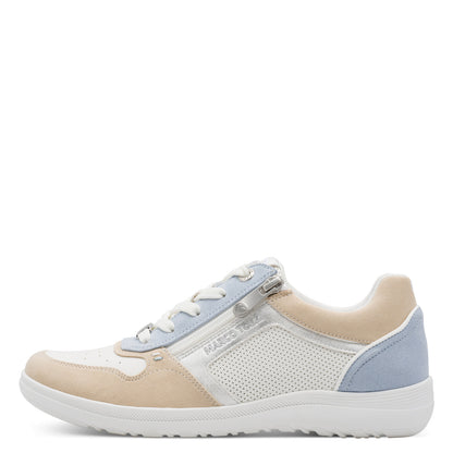 Marco Tozzi 2-23751-46 117 White & Light Blue Trainers