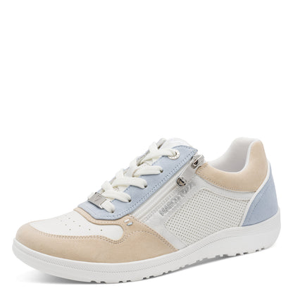 Marco Tozzi 2-23751-46 117 White & Light Blue Trainers