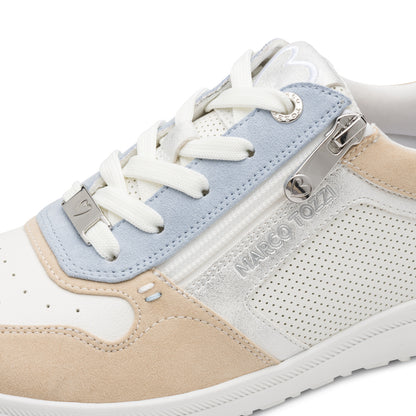 Marco Tozzi 2-23751-46 117 White & Light Blue Trainers