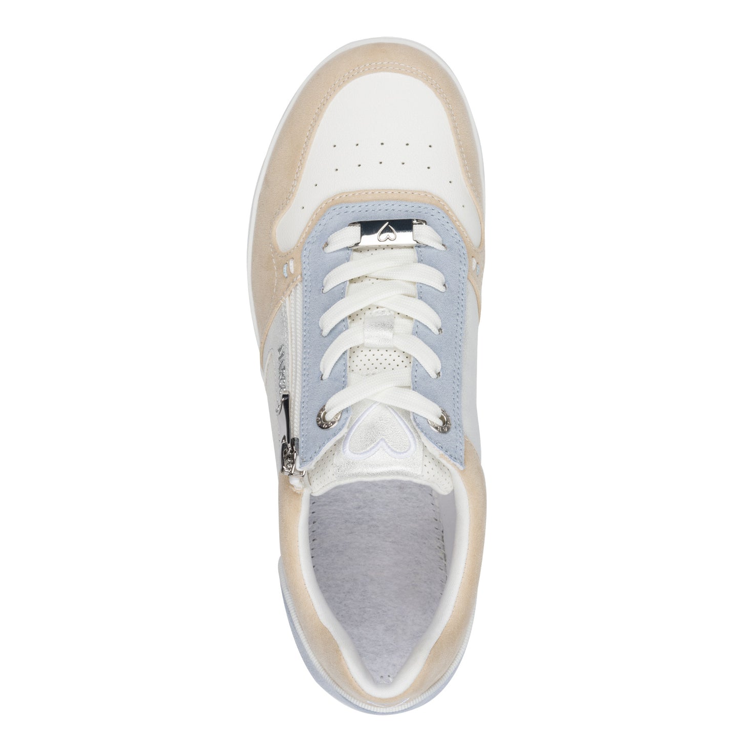 Marco Tozzi 2-23751-46 117 White & Light Blue Trainers