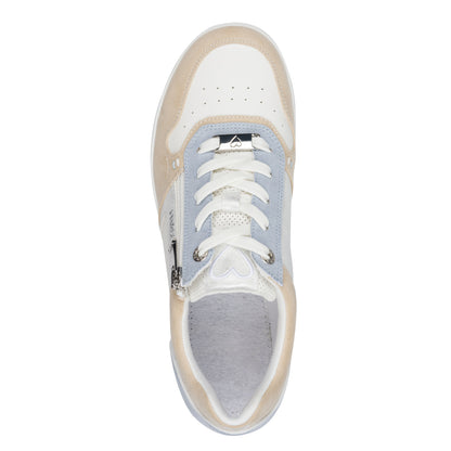 Marco Tozzi 2-23751-46 117 White & Light Blue Trainers
