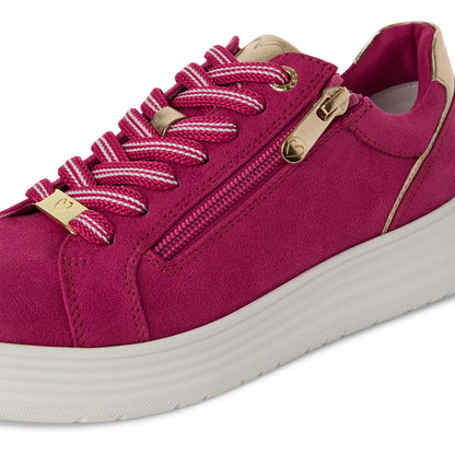 Marco Tozzi 2-23752-43 514 Pink & Gold Combi Trainers with Zip