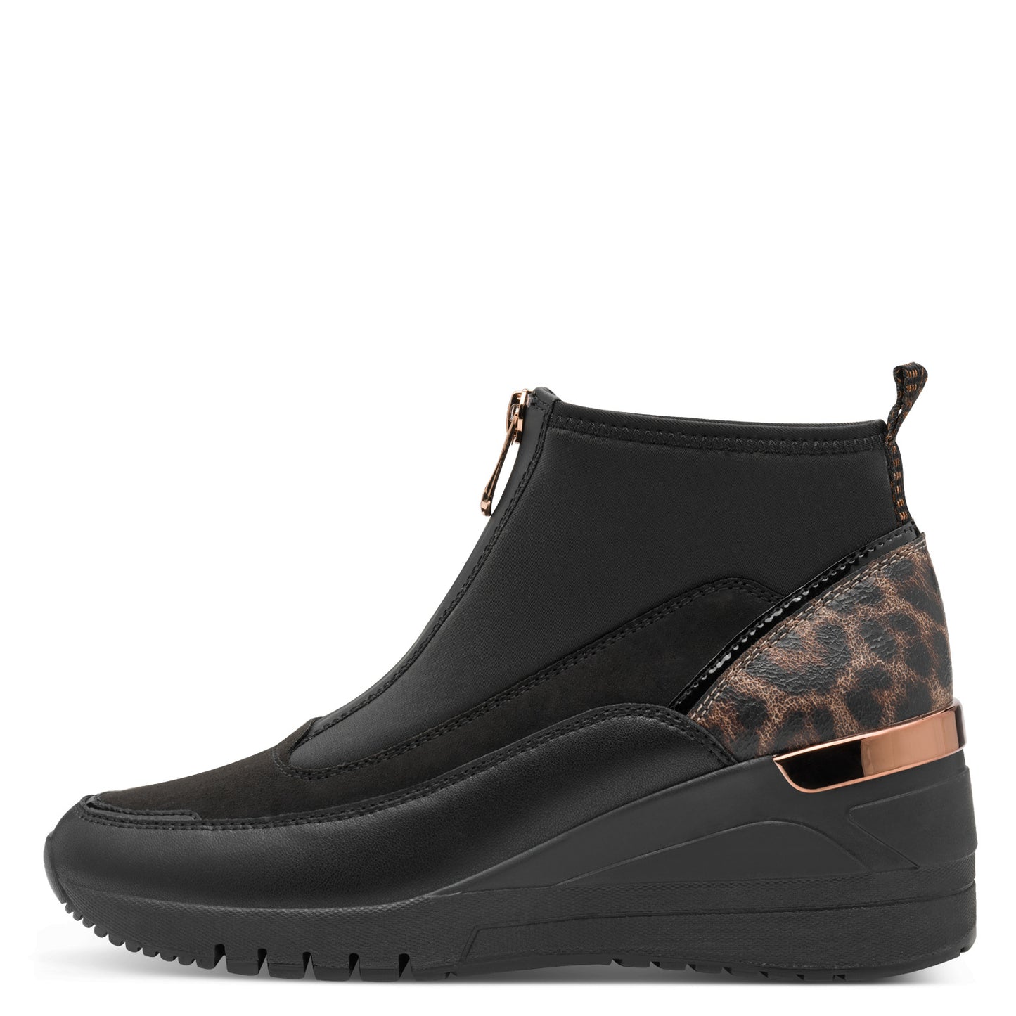 Marco Tozzi 2-24714-45 001 Black Combi Front Zip Boots