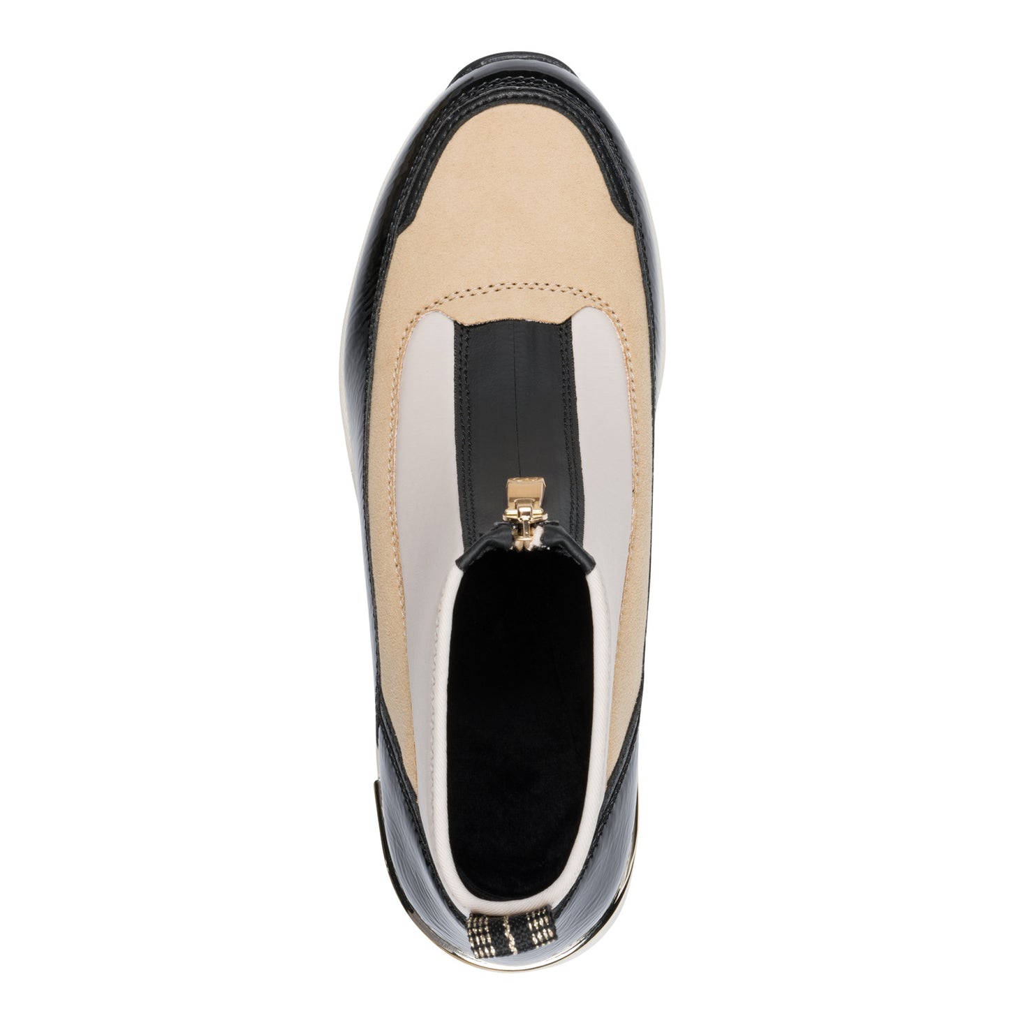 Marco Tozzi 2-24714-45 410 Cream & Black Combi Front Zip Boots