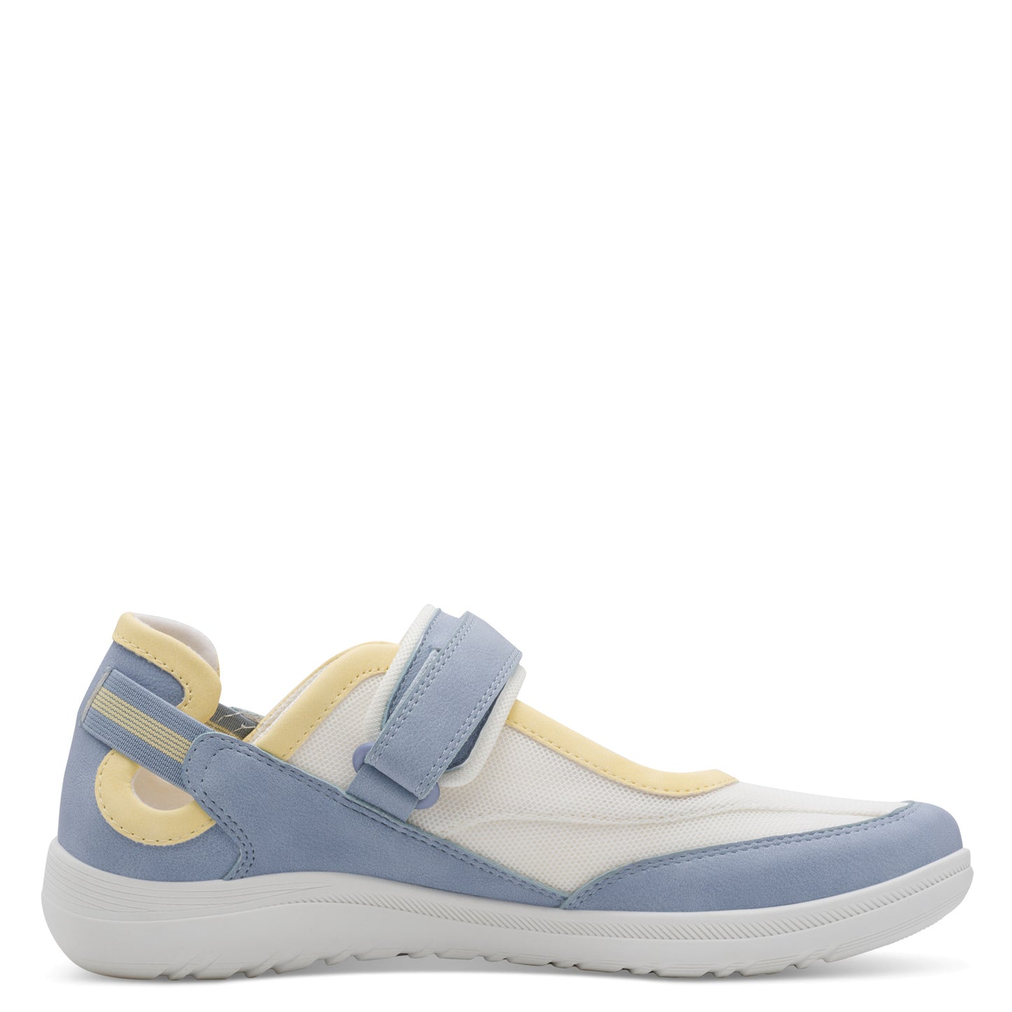 Marco Tozzi 2-24716-46 117 White & Light Blue Combi Velcro Shoes