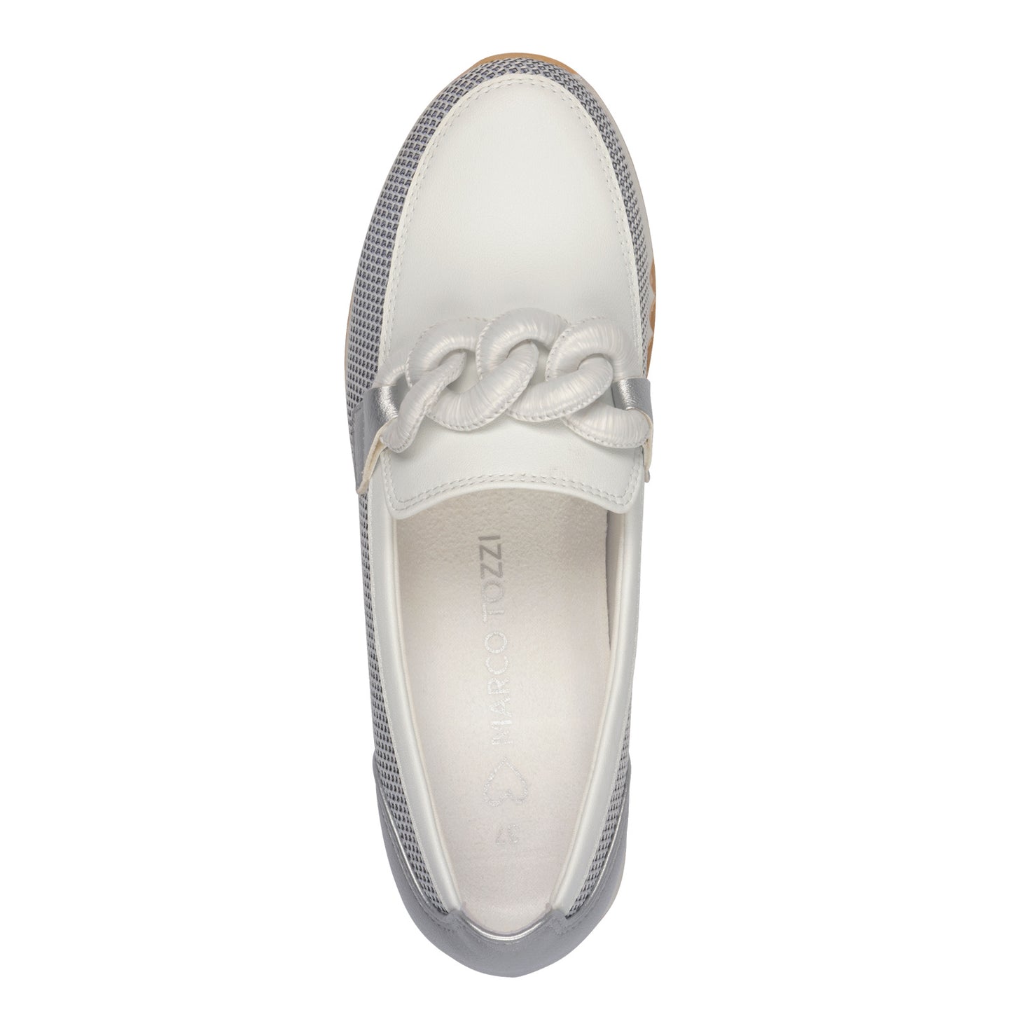Marco Tozzi 2-24720-44 19H White Combi Slip On Moccasins