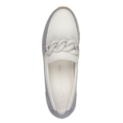 Marco Tozzi 2-24720-44 19H White Combi Slip On Moccasins