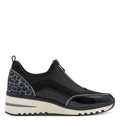 Marco Tozzi 2-24780-45 098 Black Combi Front Zip Sneakers