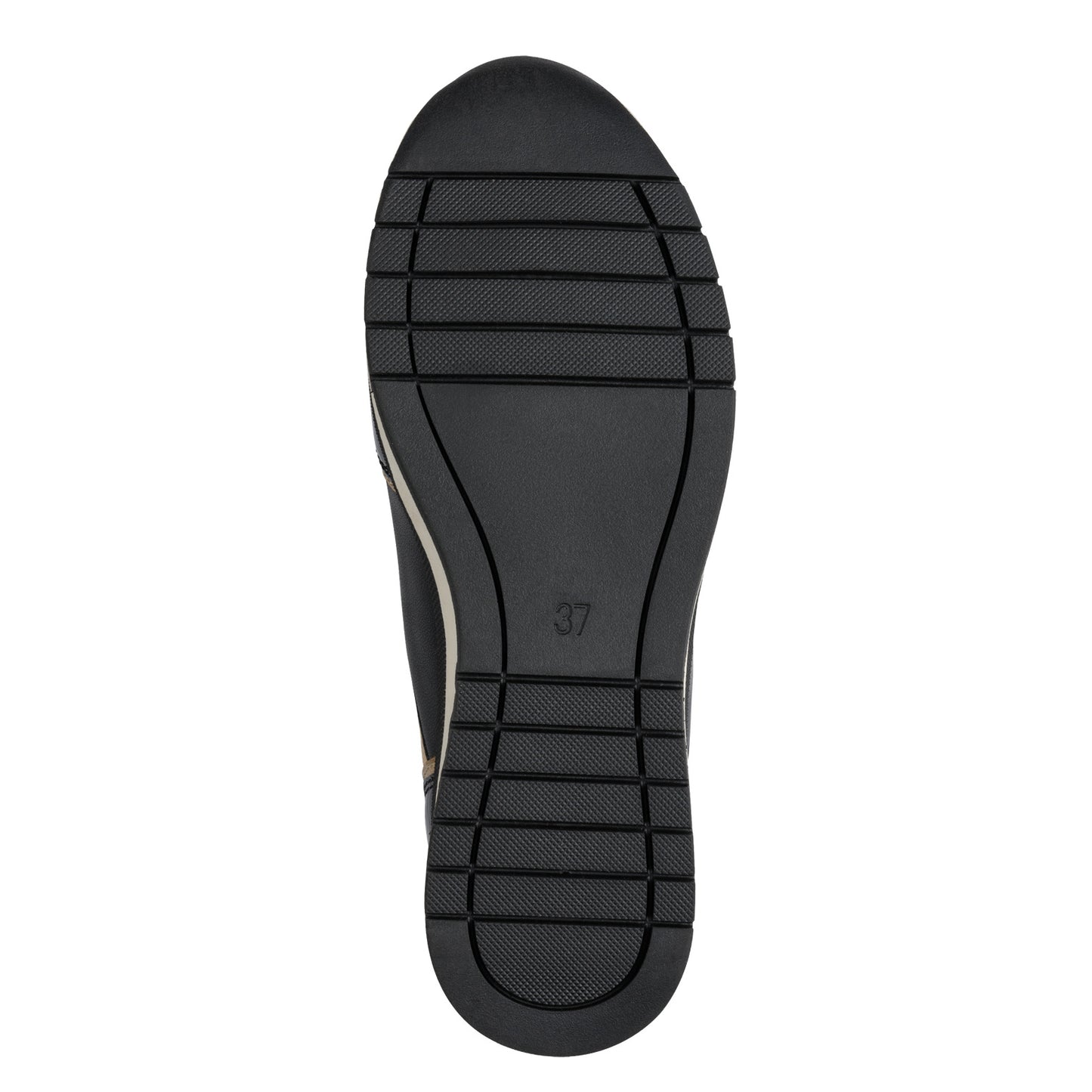Marco Tozzi 2-24780-45 410 Cream & Black Combi Front Zip Sneakers