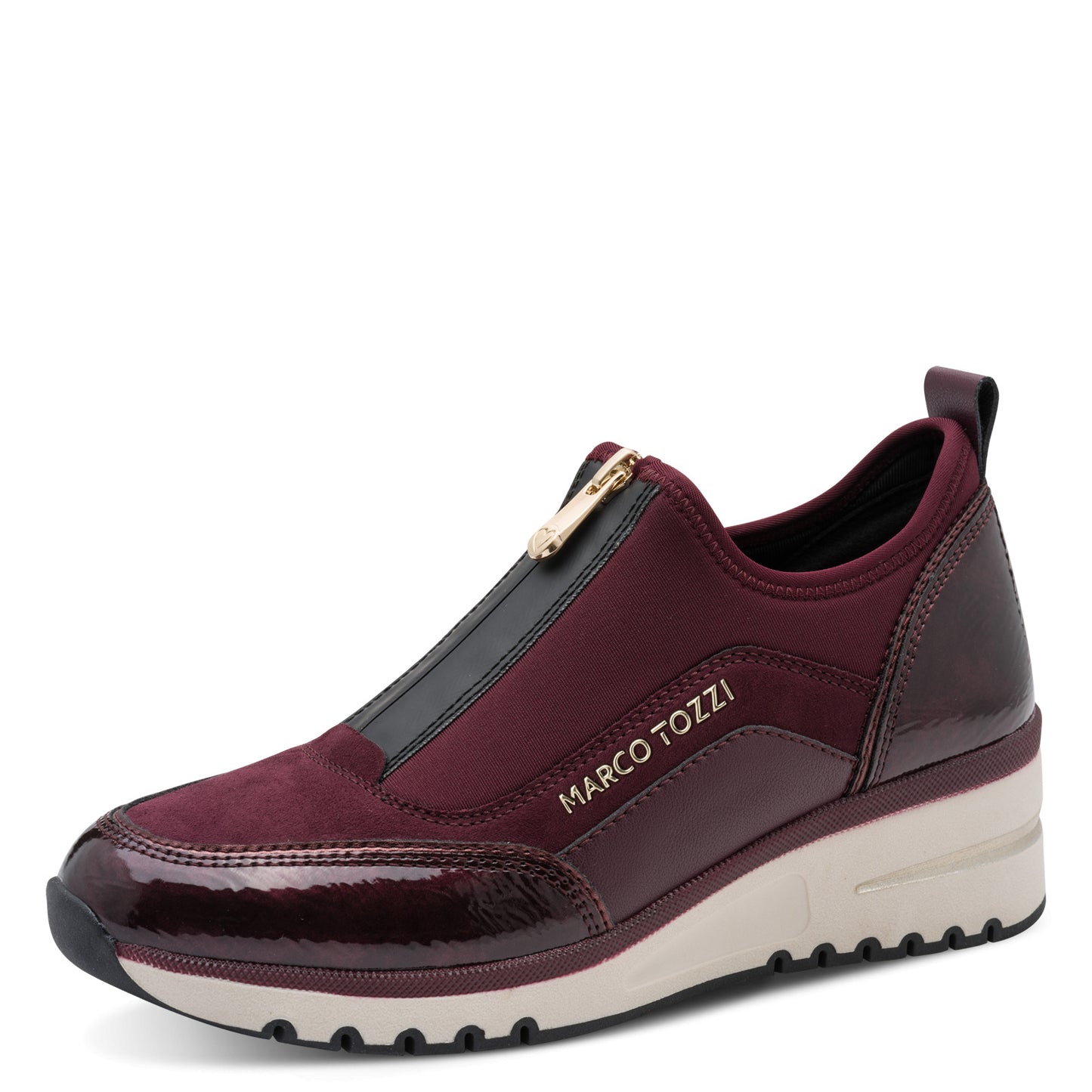 Marco Tozzi 2-24780-45 567 Mulberry Combi Front Zip Trainer