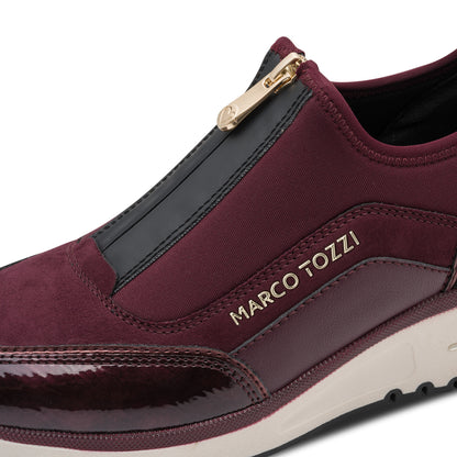 Marco Tozzi 2-24780-45 567 Mulberry Combi Front Zip Trainer