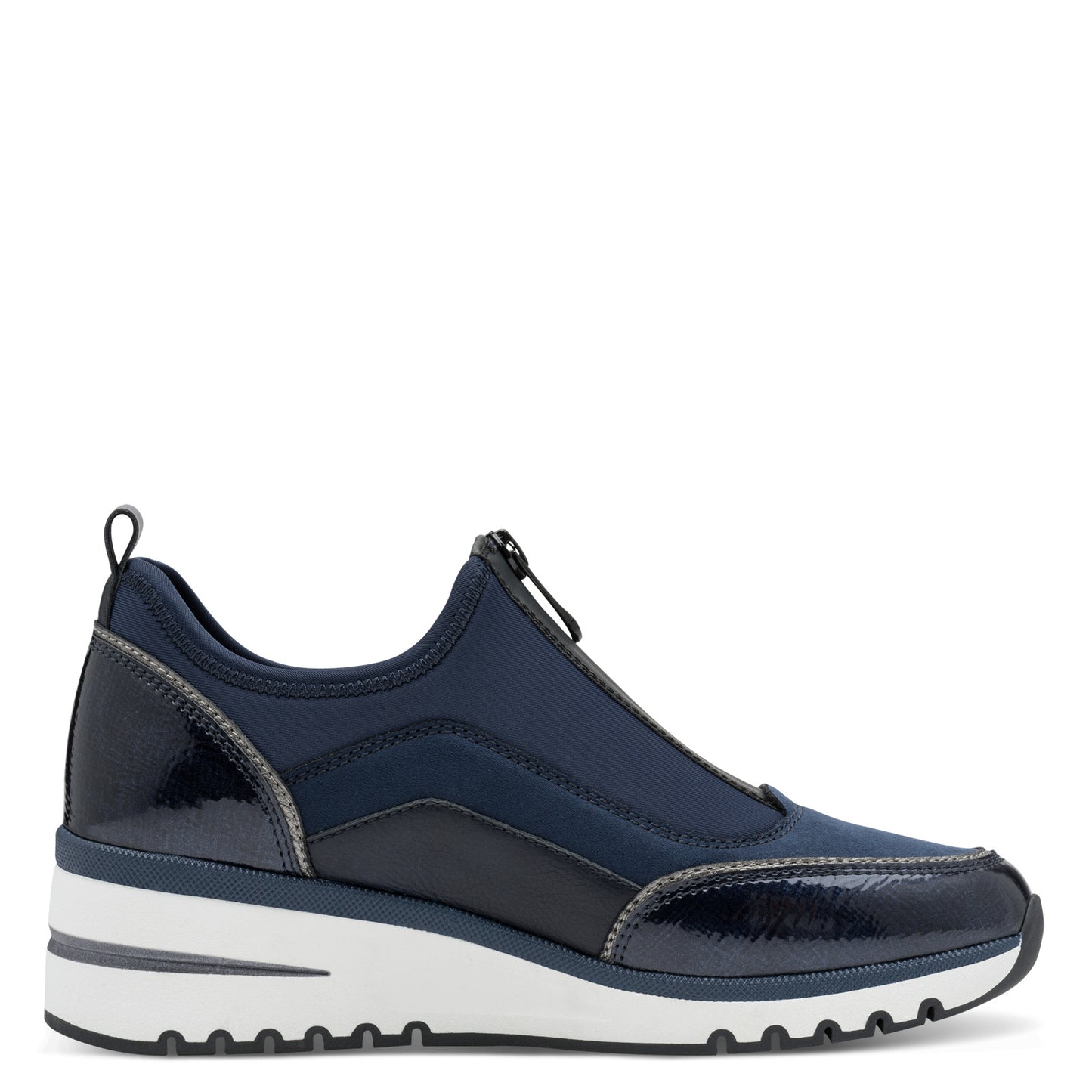 Marco Tozzi 2-24780-45 890 Navy Combi Front Zip Sneakers