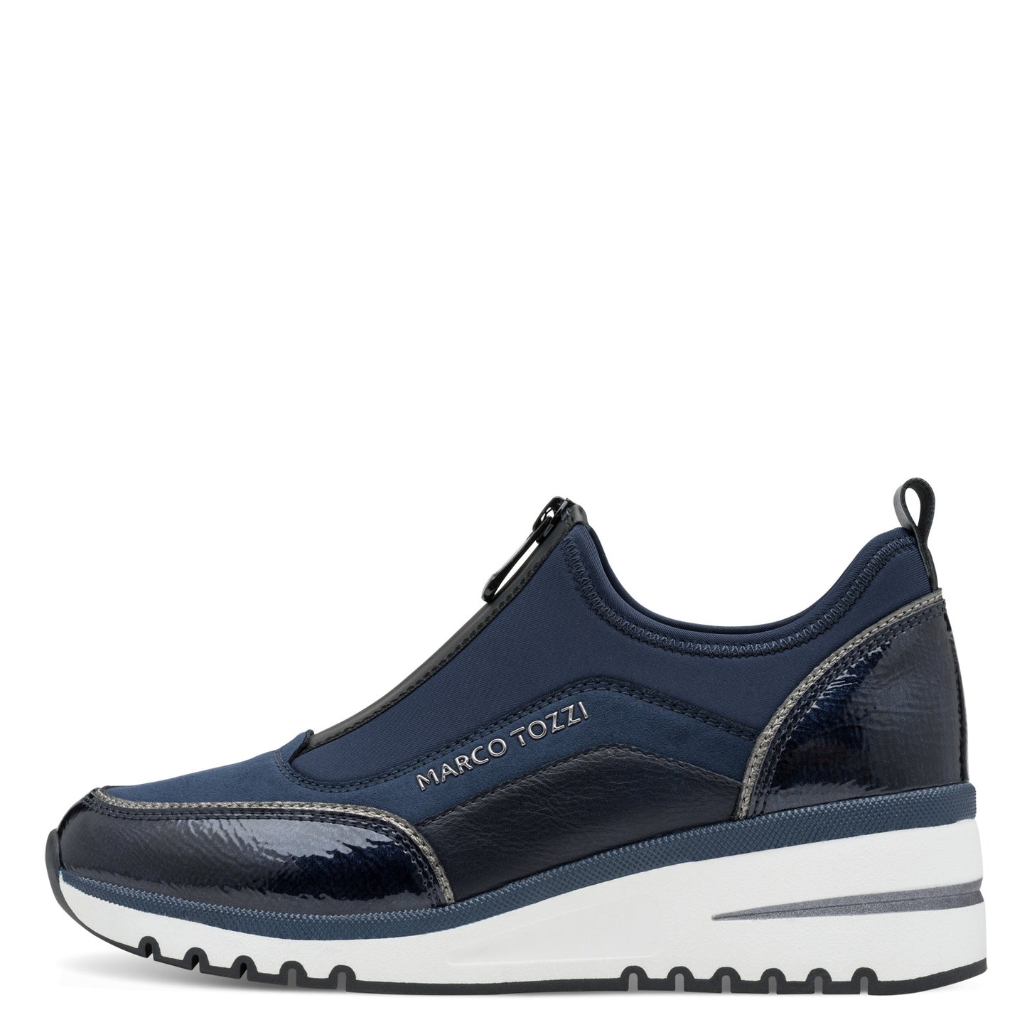 Marco Tozzi 2-24780-45 890 Navy Combi Front Zip Sneakers