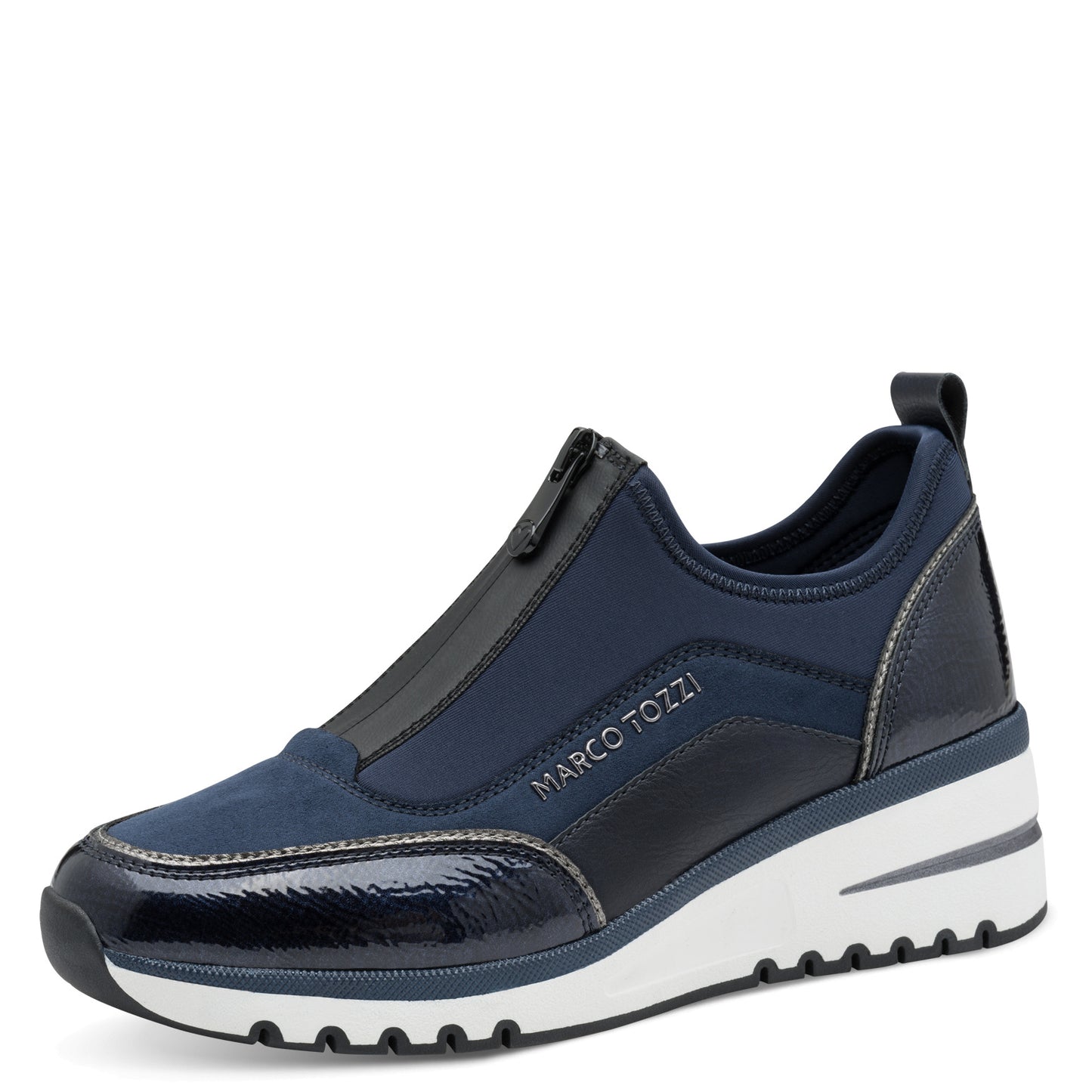 Marco Tozzi 2-24780-45 890 Navy Combi Front Zip Sneakers
